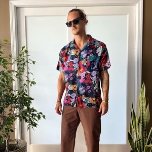 Double Rainbouu Short Sleeve Button Down